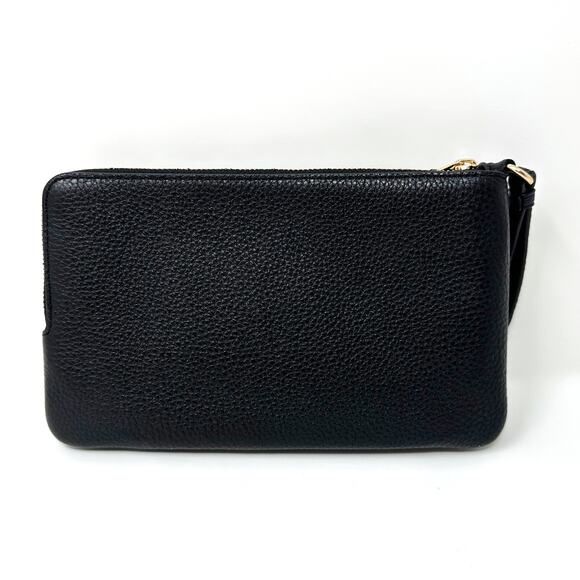 Coach Double Zip Wallet in Black Leather C5610 - Picture 3 of 7